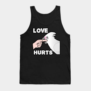 Bare-eyed Goffin Cockatoo Love Hurts Tank Top